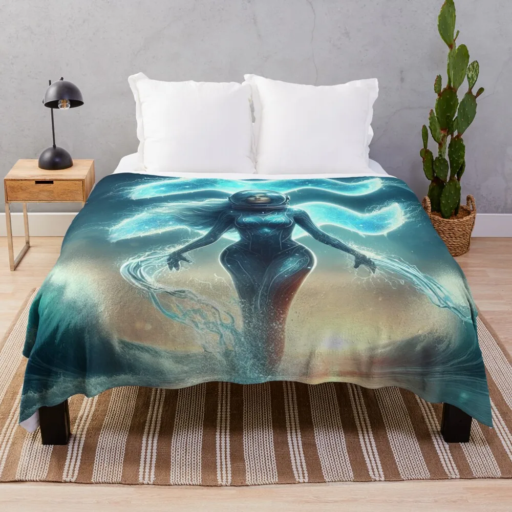 Aquarius Throw Blanket valentine gift ideas Loose Retros Blankets