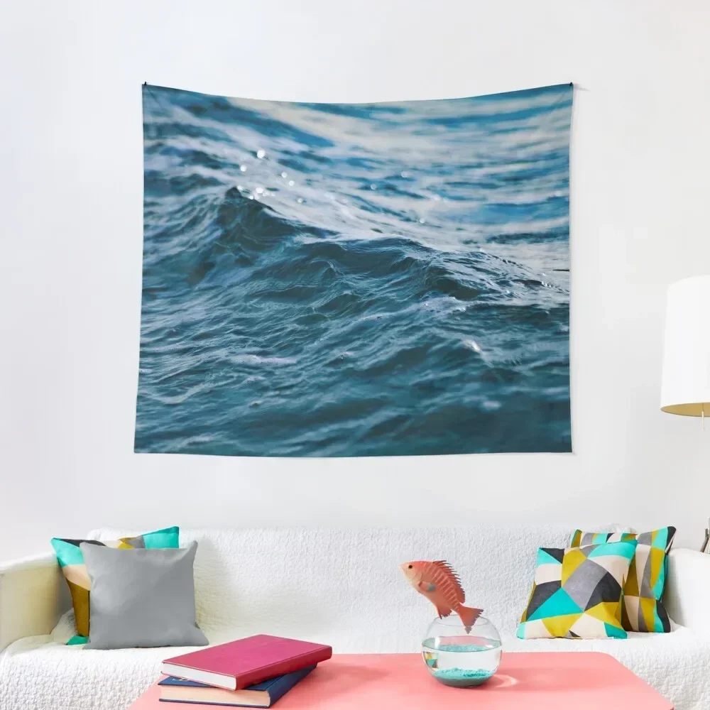 

Small ocean wave blue water Tapestry Wall Mural Things To The Room Tapestry