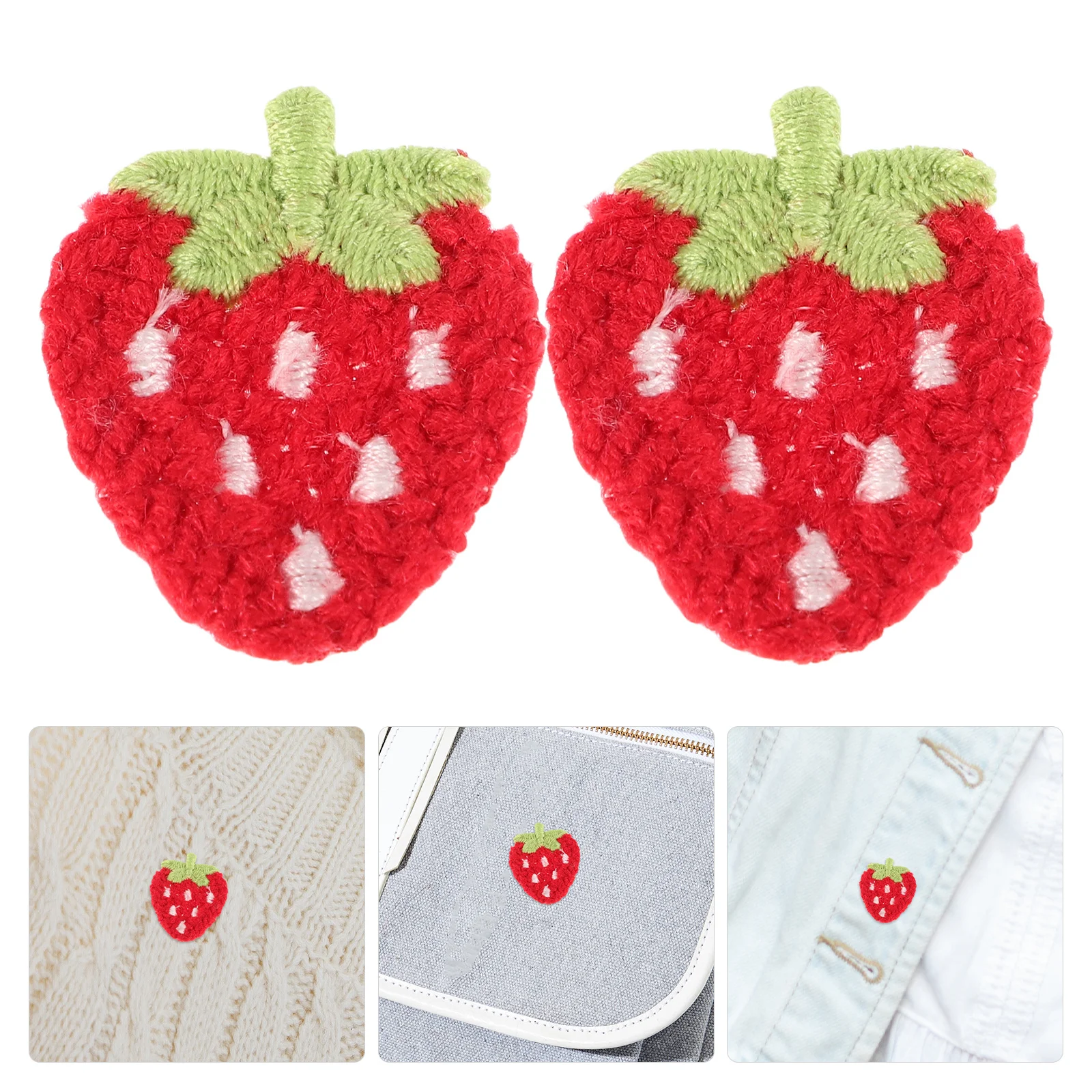

10pcs Fruit Embroidered Cute Iron On Appliques For Clothing Accessories Sewing Diy Crafts Strawberry Fabric Patches Handmade Sew