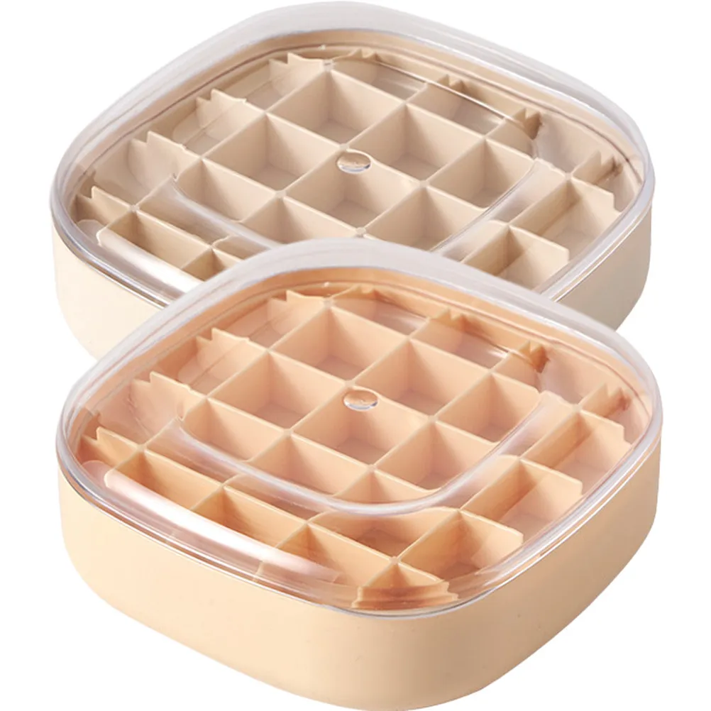 2Pcs Double Layer Jewelry Box Storage Container with Lid for Necklaces Bracelets Earrings Beads Charms Sequins Travel Home