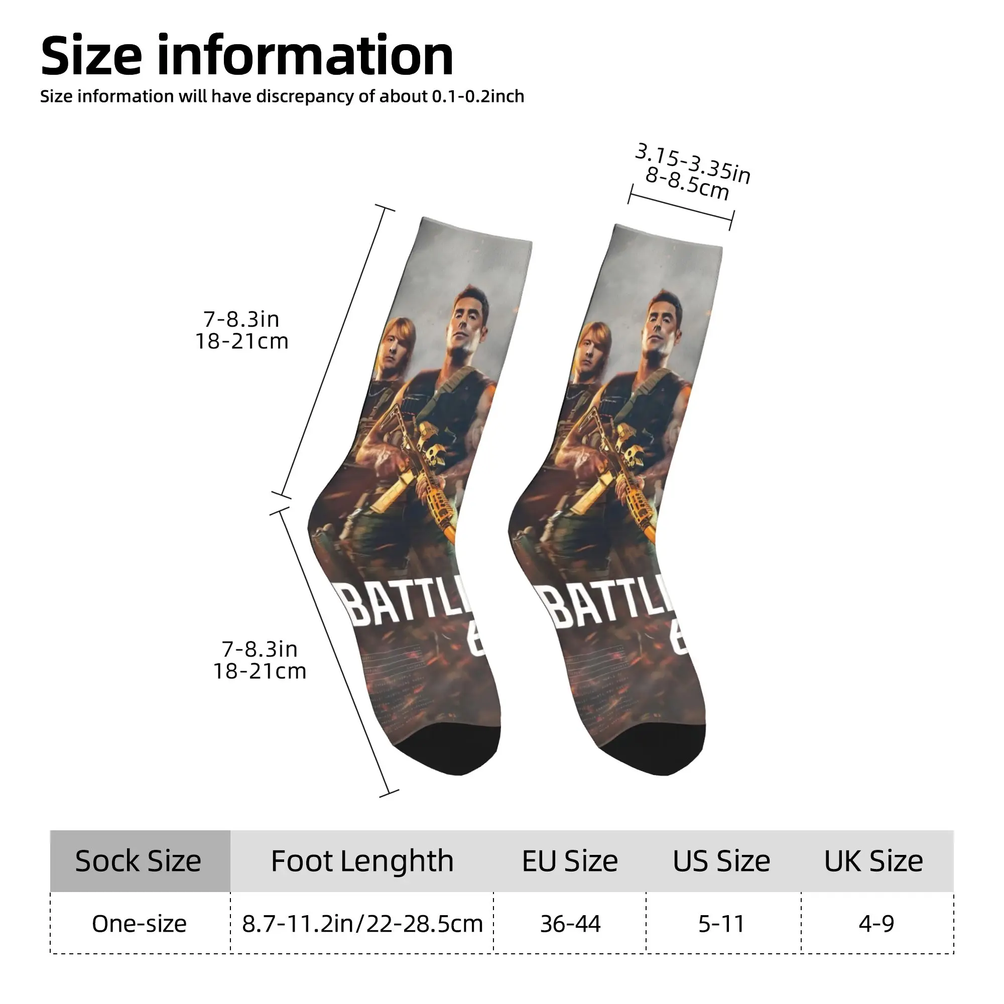 ถุงเท้าลายเกมส์ Battlefield 6 สินค้าสำหรับผู้ชายและผู้หญิง ถุงเท้าแบบกลางข้อ สวมใส่สบาย ของขวัญสุดพิเศษ