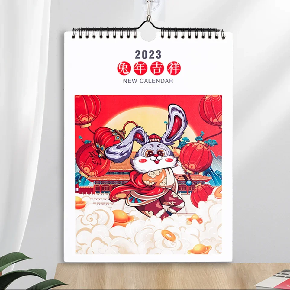 Custom 2024 2025 Wall Hanging Coil Calendar Printing Thick Paper Delicate Desktop Note Office School