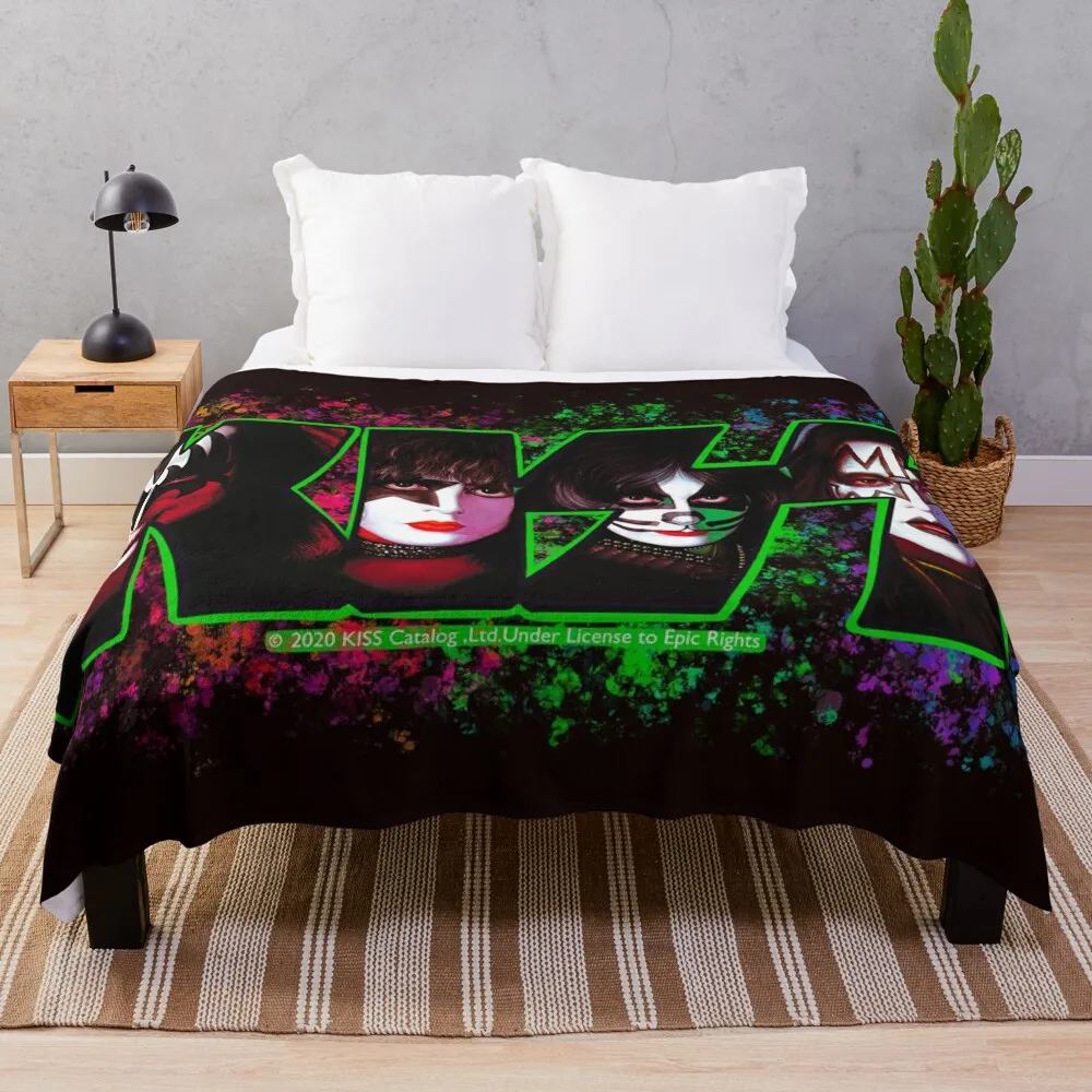 

Kiss fan art Throw Blanket Soft Plaid fluffy blanket