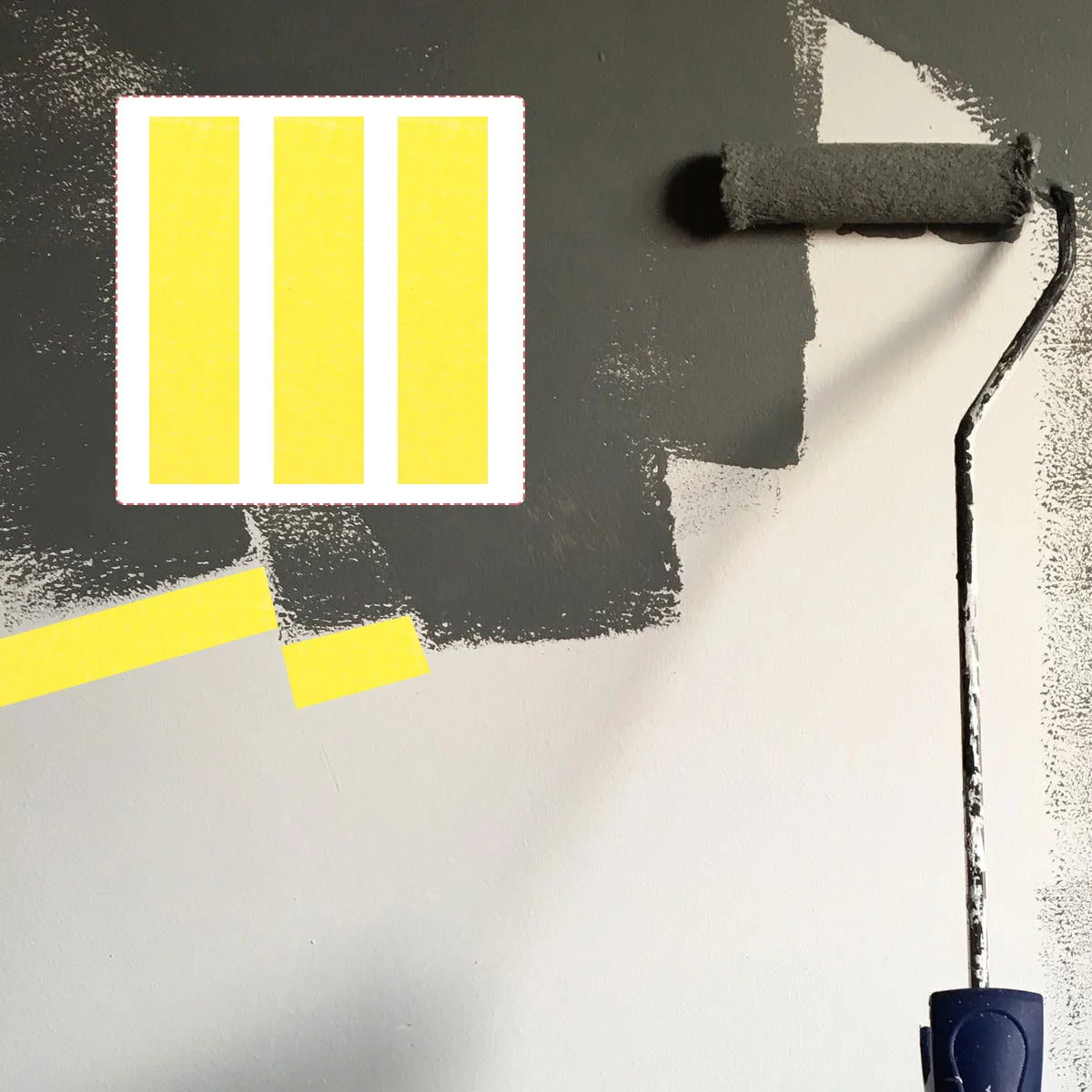 Uv Resistant Yellow Rubber Latex Silicone Oil Infused Color Separation Mark Tape for Clean Lines on Any Surface Long Size