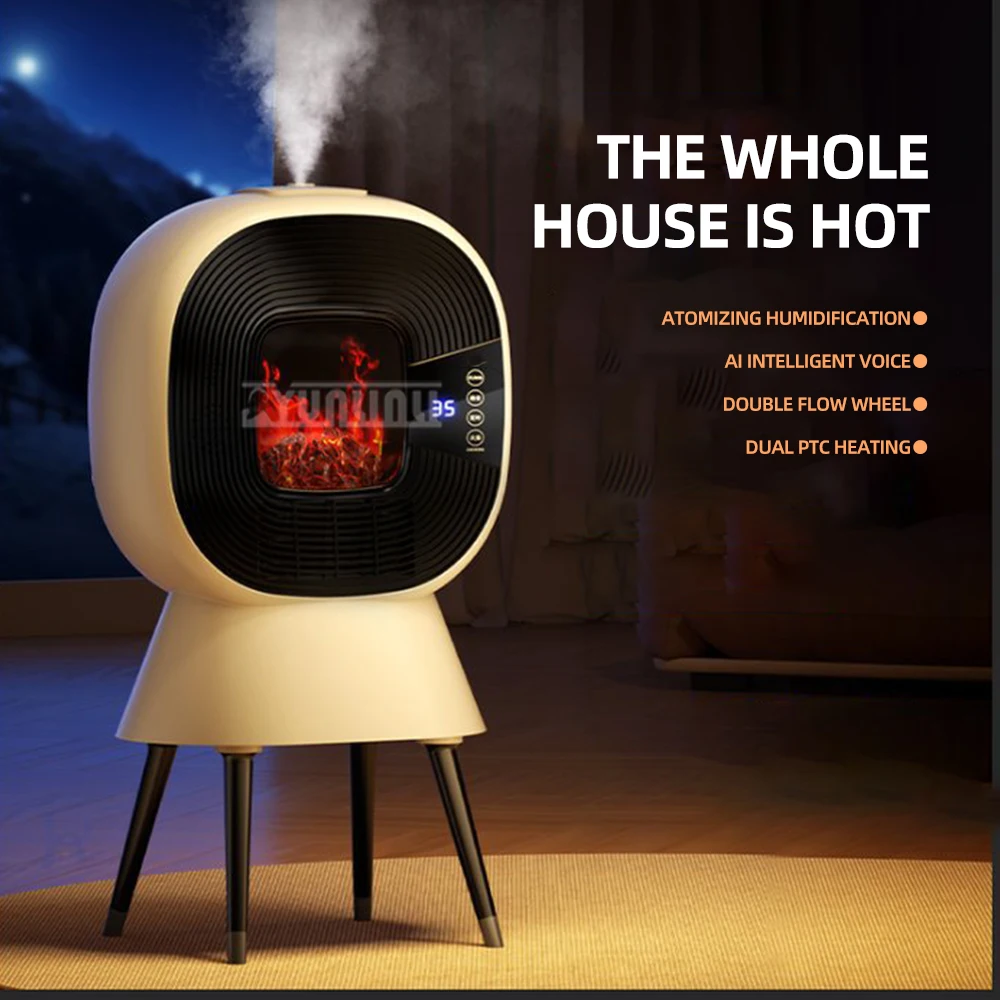 ครัวเรือนห้องนั่งเล่นเตาผิงเครื่องทําความร้อนจําลองเปลวไฟเตาผิงไฟฟ้าห้องน้ําเครื่องทําความร้อน