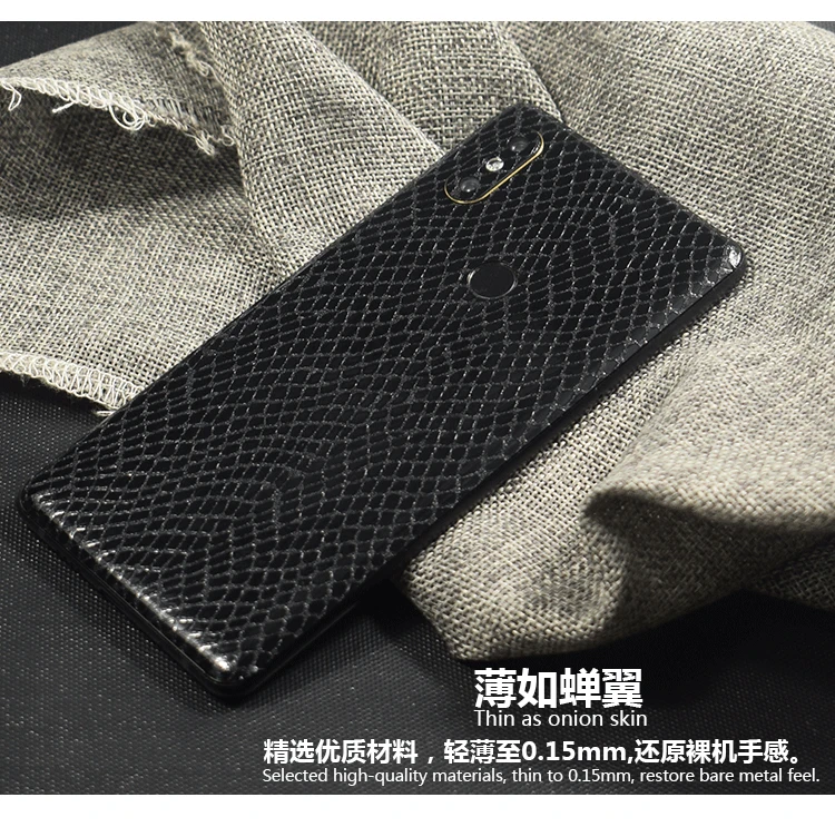 Crocodile Serpentine Rear Stickers Wrap Skin Decorative Back For Xiaomi MIX2s Protector M Mi MIX2S Back Film