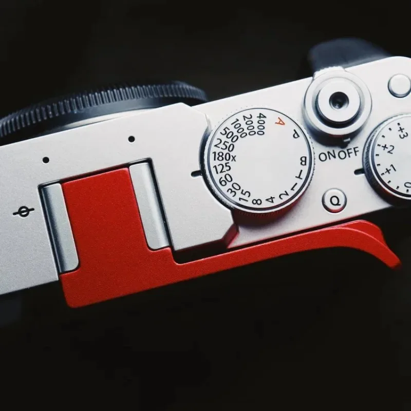 Thumb Rest Grip Hot Shoe Cover para FUJI XE4, FUJIFILM, X-E4, Material de aluminio