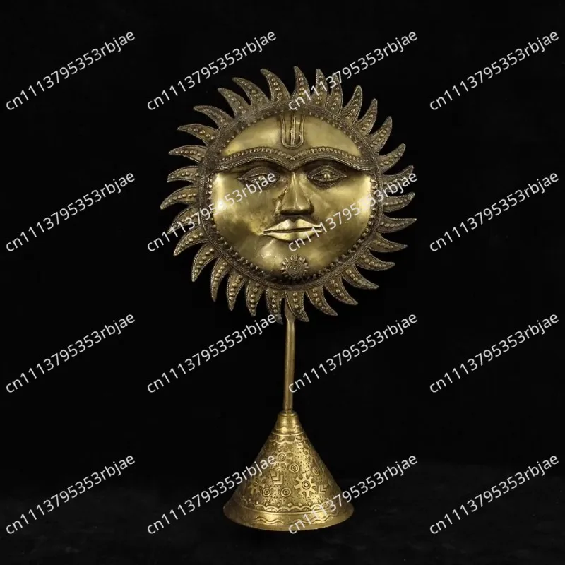 European retro Dong brass French high-end Helios desktop ornament soft decoration creative shooting props