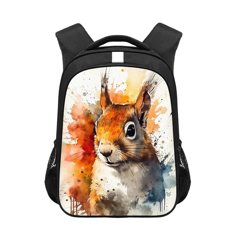 Watercolor Graffiti Corgi Dogs Pattern Backpack Animals Owl Fox Tiger Women Men School Bags for Teenager Rucksack Laptop Bookbag