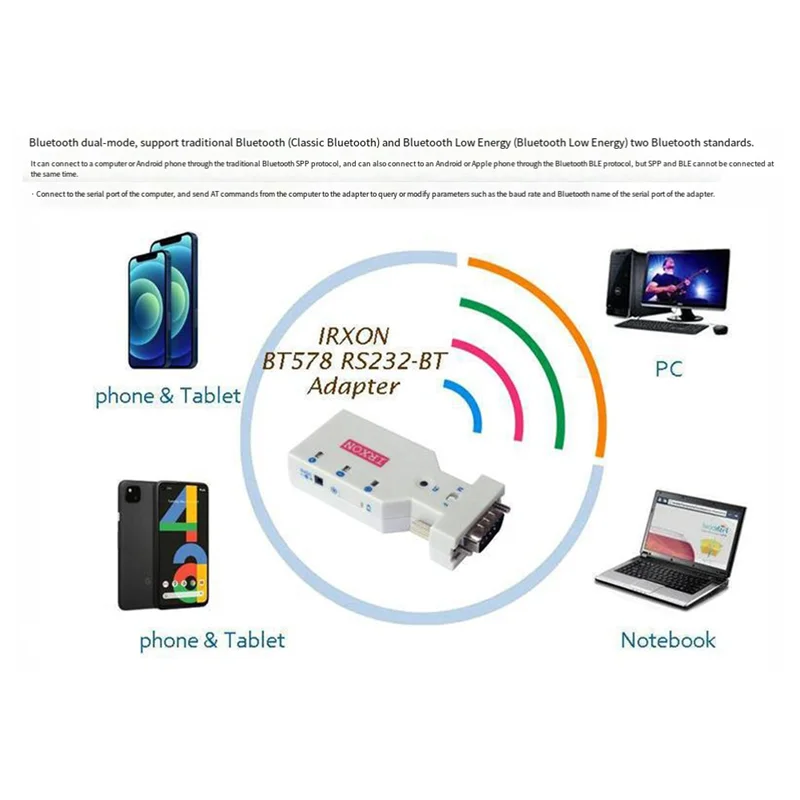 

Ежедневная распродажа BT578 V3 RS232 Беспроводной адаптер Bluetooth Мужские и женские головки USB-Type-C Зарядка питания