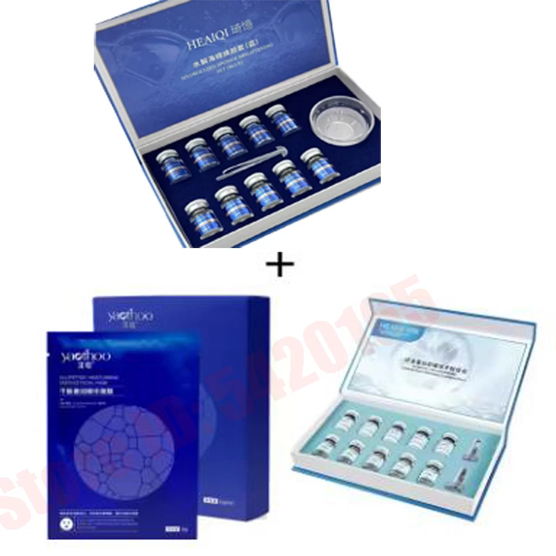 10 vials Blue Sponge Spicules Freeze-dried Collagen Powder Set 80% Microcrystal Natural Biological Extract Sponge Microcrystal