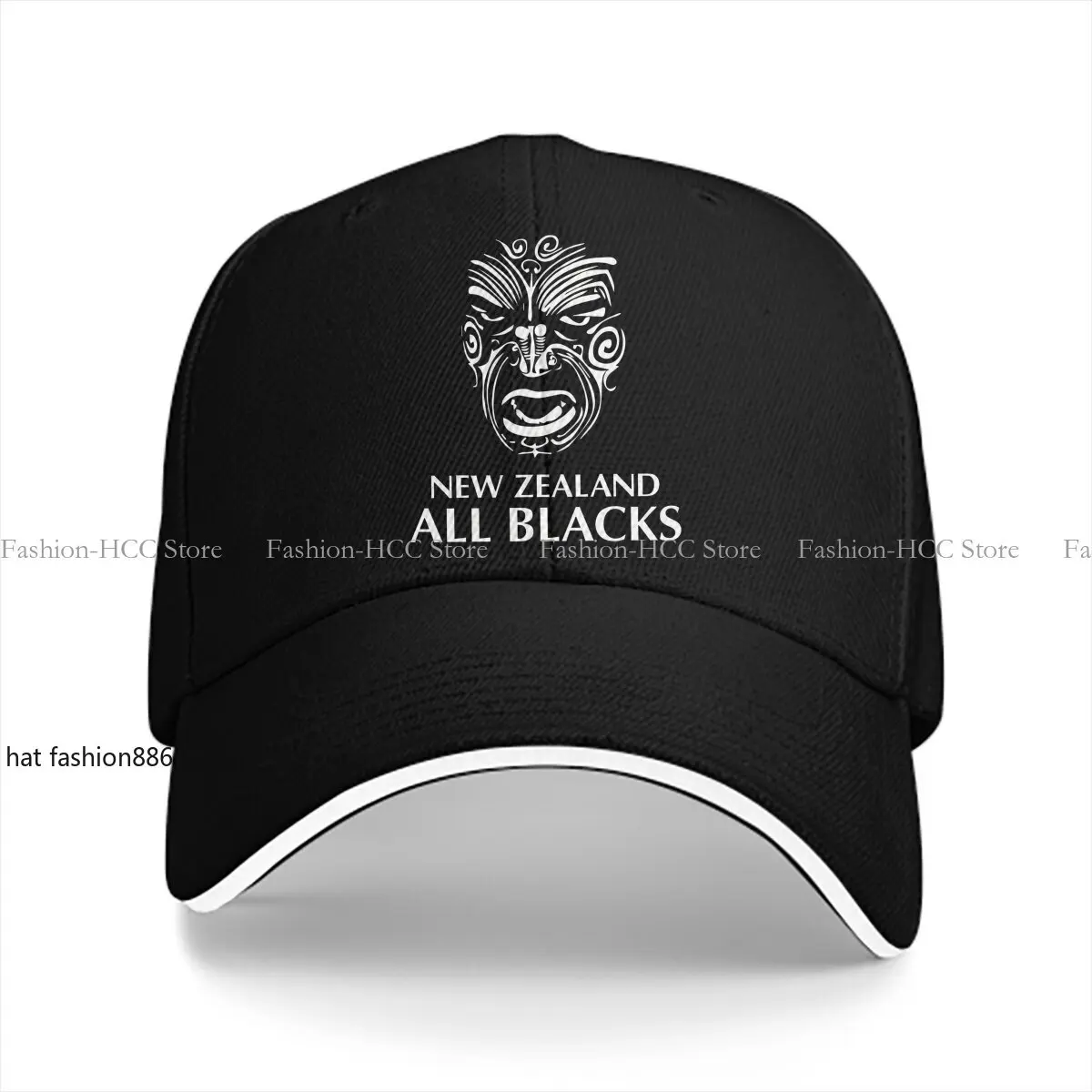 Washed Men's Baseball Cap Cool Trucker Snapback Caps Dad Hat New Zealand All Blacks