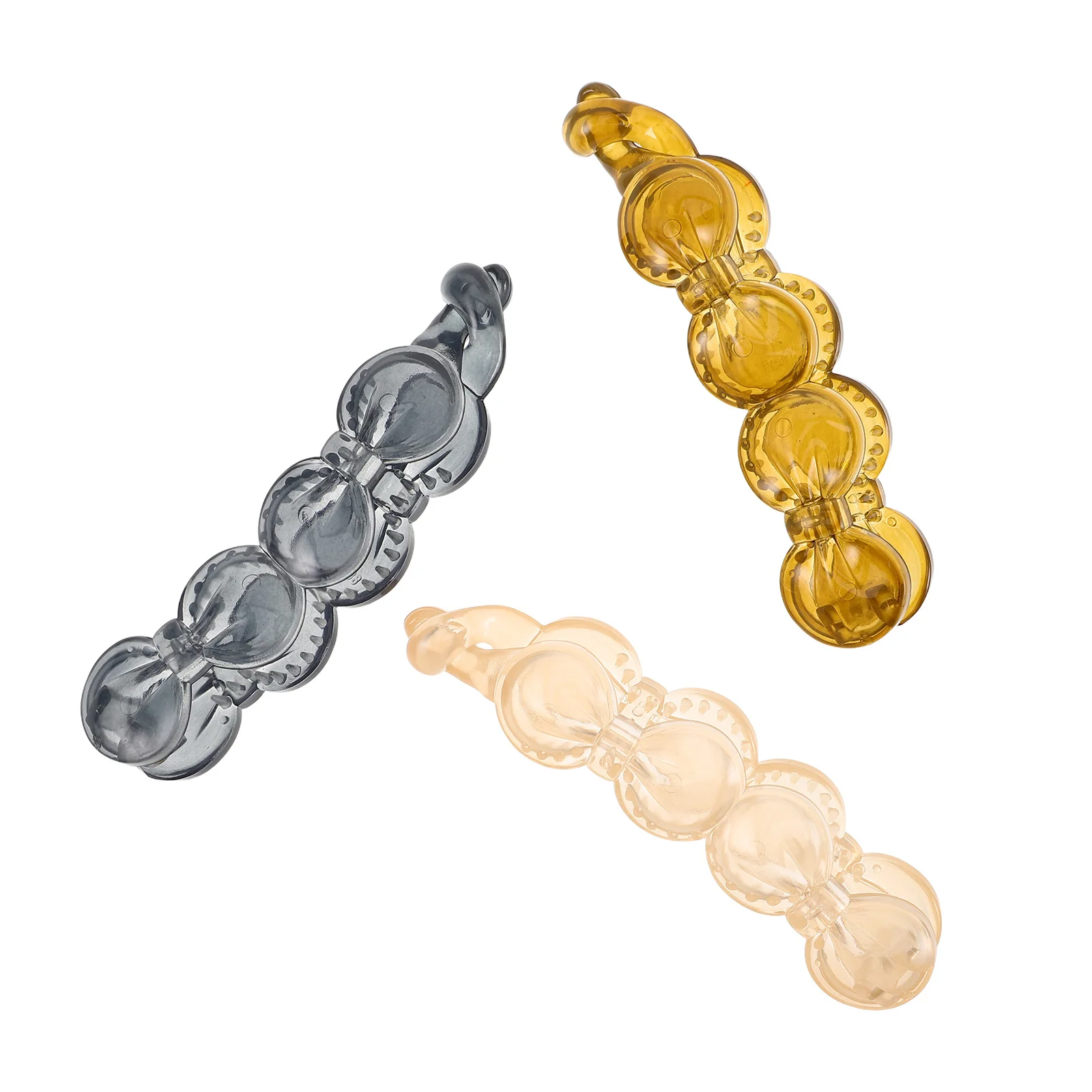 

3pcs Banana Clips For Women Bow Hair Claw Clips Small Hold Bun Styling Accessories Decorative Barrettes Hairdressing Tool