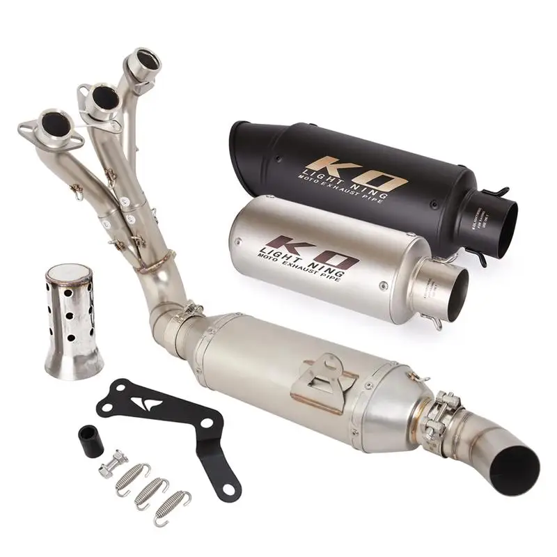 Full Exhaust System Slip On 51mm Muffler Escape With DB Killer For YAMAHA Tracer 9/9GT 2021-2023 MT09 FZ09 2020-2023 XSR900