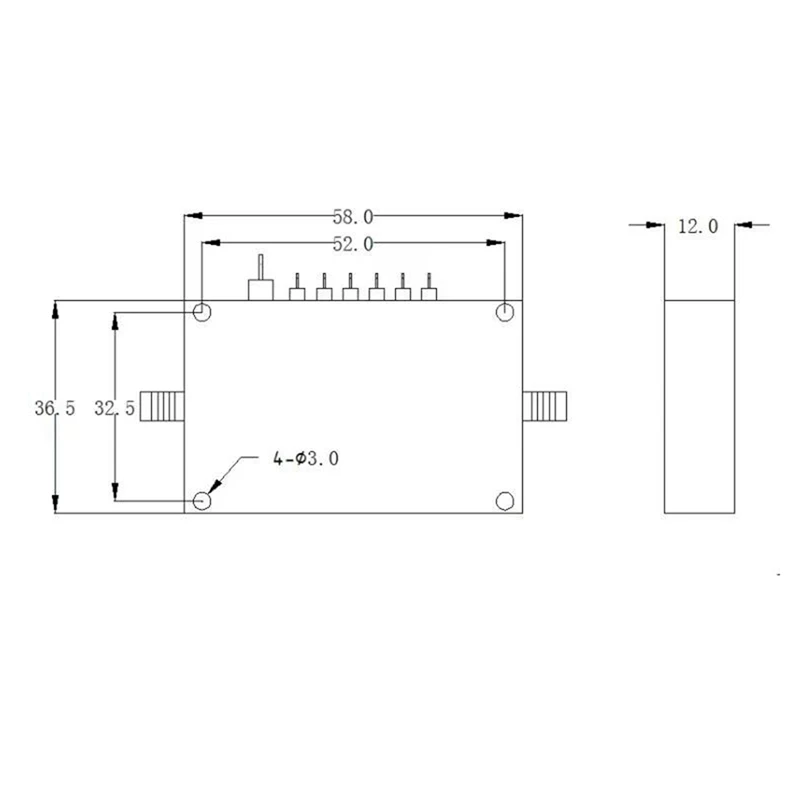 DC-4G RF Programmierbarer Abschwächer 6-Bit Parallelsteuerung Digitaler programmierbarer Abschwächer 31,5 dB Dämpfung