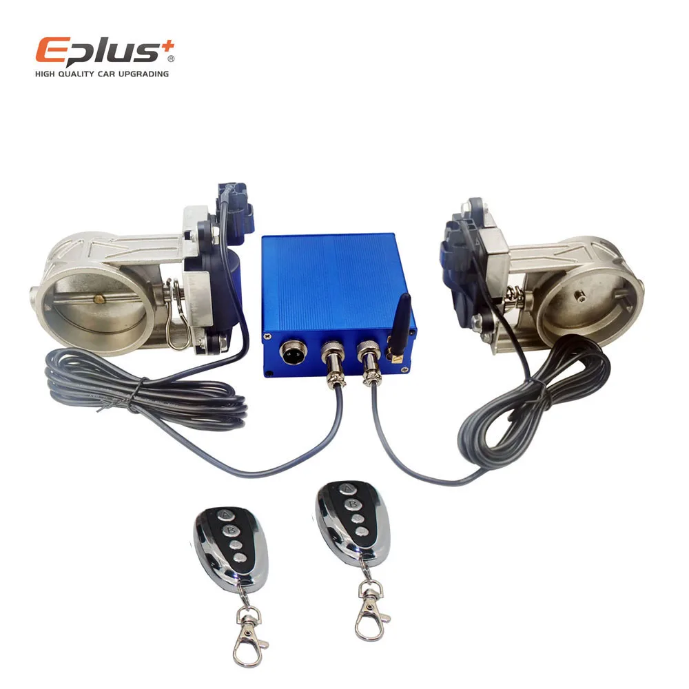Car Electric Exhaust Cutout Valve Kit Stainless Steel Exhaust Valve Controller Device Remote Kit Multi-angle Mode 51/60/63/70/76