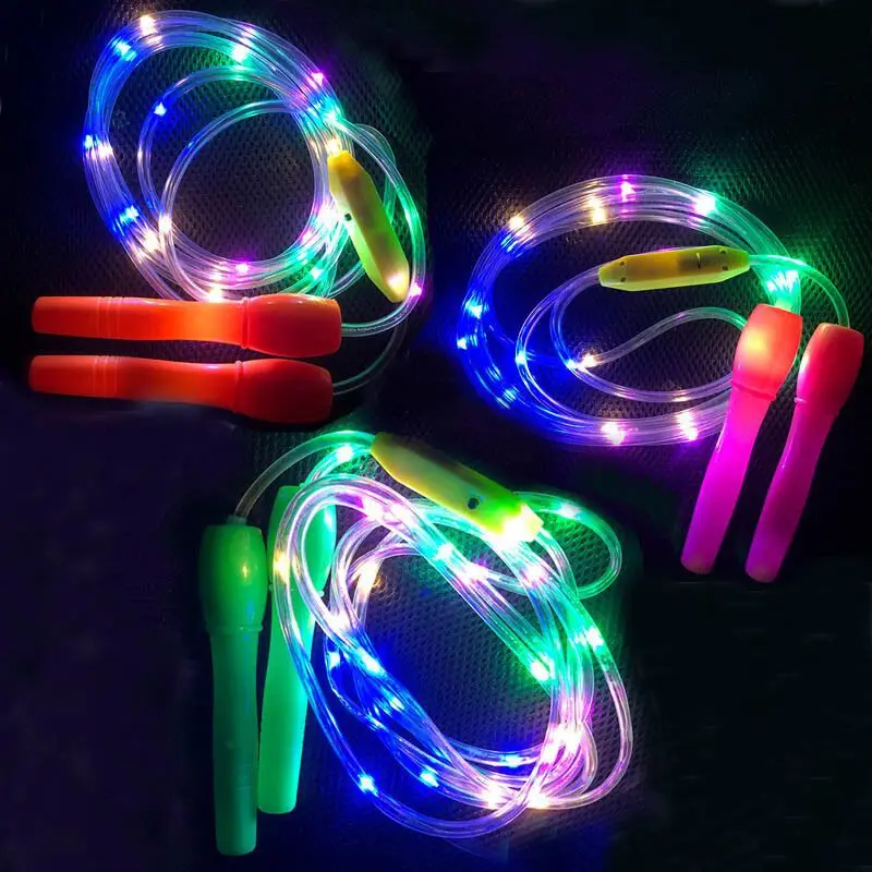 5pcsLED Lights Jump Rope Skipping Indoor Sports Fitness for Children Kids Light Up Toy Birthday Gift  Festival Christmas