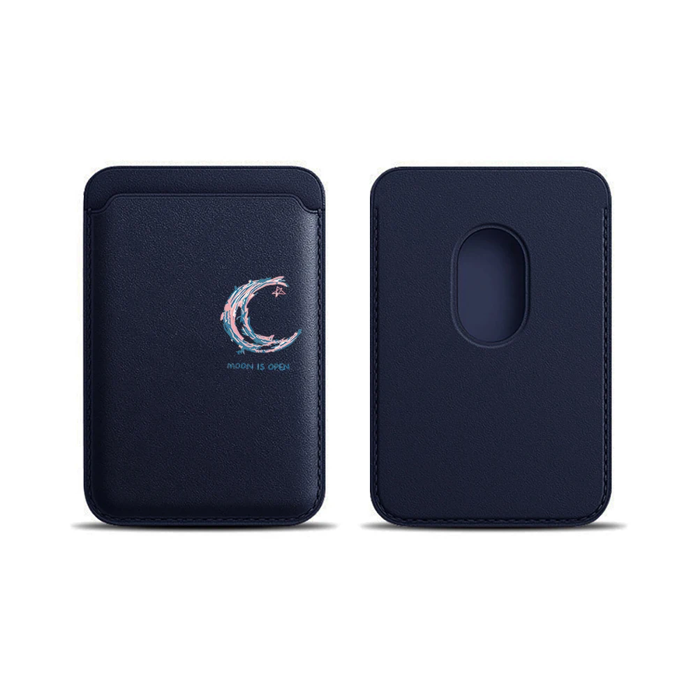 Minimalistisches Kunst-Mond-Leder-Kartenetui, Telefonkartenhalter für Magnetische Hülle, Geeignet für alle iPhone Magsafe Karten-Handyrückseiten-Taschen – Detail 15