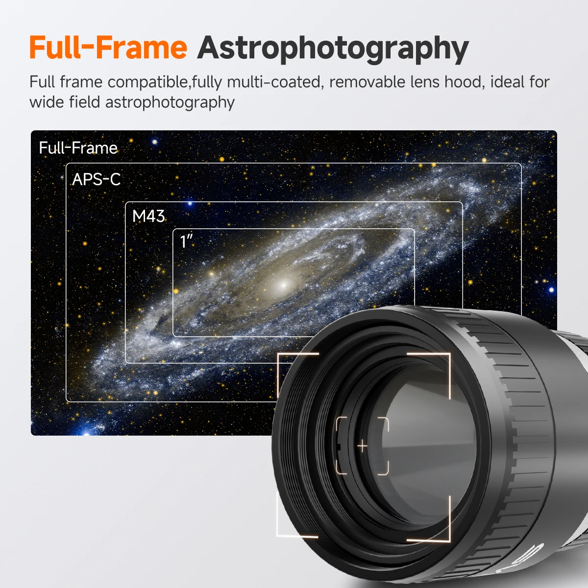 Svbony SV535 Astronomisches Teleskop 105 mm f/2,8 APO Refraktor-Astrokamera-Prime-Objektiv, mit M42/E-Mount für Weltraumfotografie – Detail 19