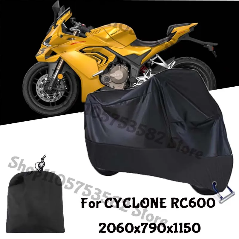 Motorcycle Full Covers For CYCLONE RC600 Car Outdoors Sun Protection Dust No Ear Thickened Oxford Clothcover Accessories