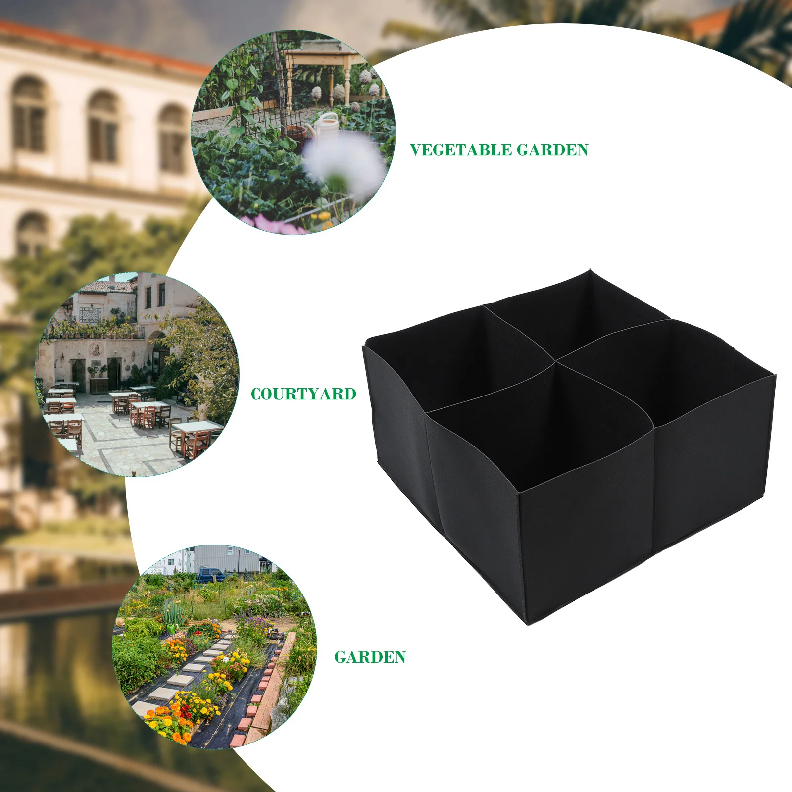 

Non Woven Planting Bag Durable Vegetable Flower Pot Container Raised Garden Bed for Terrace Patio Yard Easy Use Winter Summer