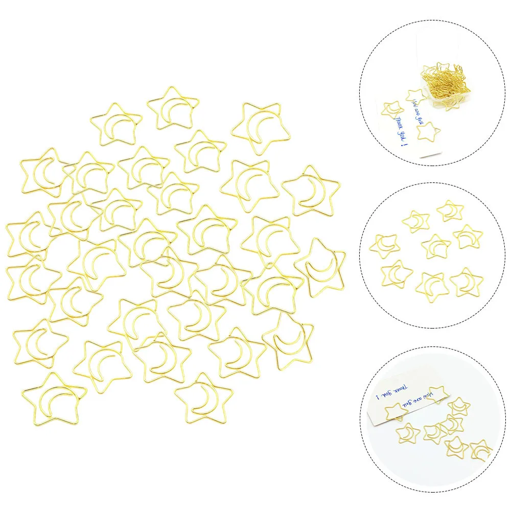 

100Pcs Star Shaped Office Paper Clips Small Metal Decorative Clips for Document Fixing School Craft Book Marking Files