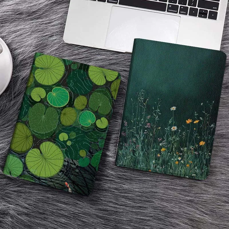 

Cartoon Lotus Leaf Fish Gift Tablet Case For Samsung Tab Galaxy S6 S11 A A7 A8 A9 A11 10.1 10.4 10.5 Plus Lite