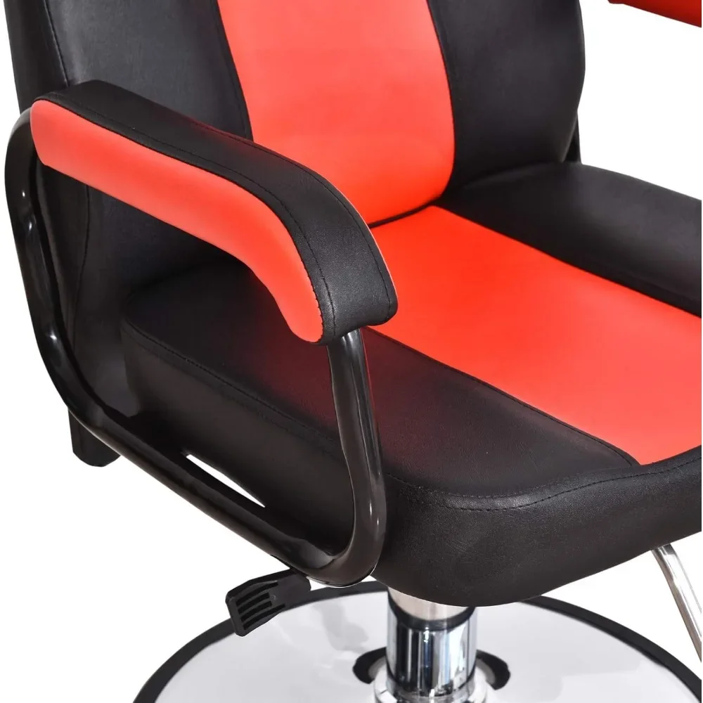 XMSJ Barber Chair, Reclining Salon Chairs, Hydraulic Barber Chairs, Salon Styling, Weight Capacity 330 Lbs, Shampoo Salon Chair