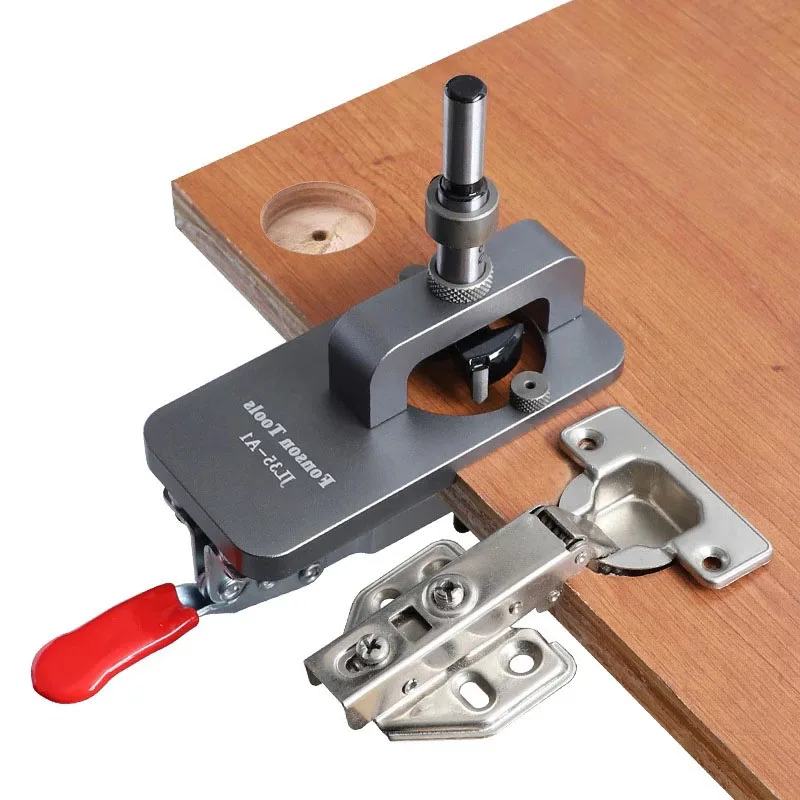 

35mm Hinge Hole Opener Hinge Boring Jig Door Cabinet Tools Woodworking Hole Proposals Guide Hole Opening Jig for DIY tools