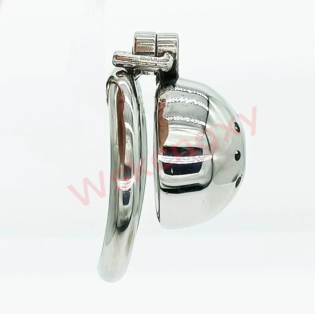 Stainless Steel Screw Lock Male Chastity Device Adult Cock Cage with Catheter Curve Penis Ring Sex Toys for Men BDSM Sissy