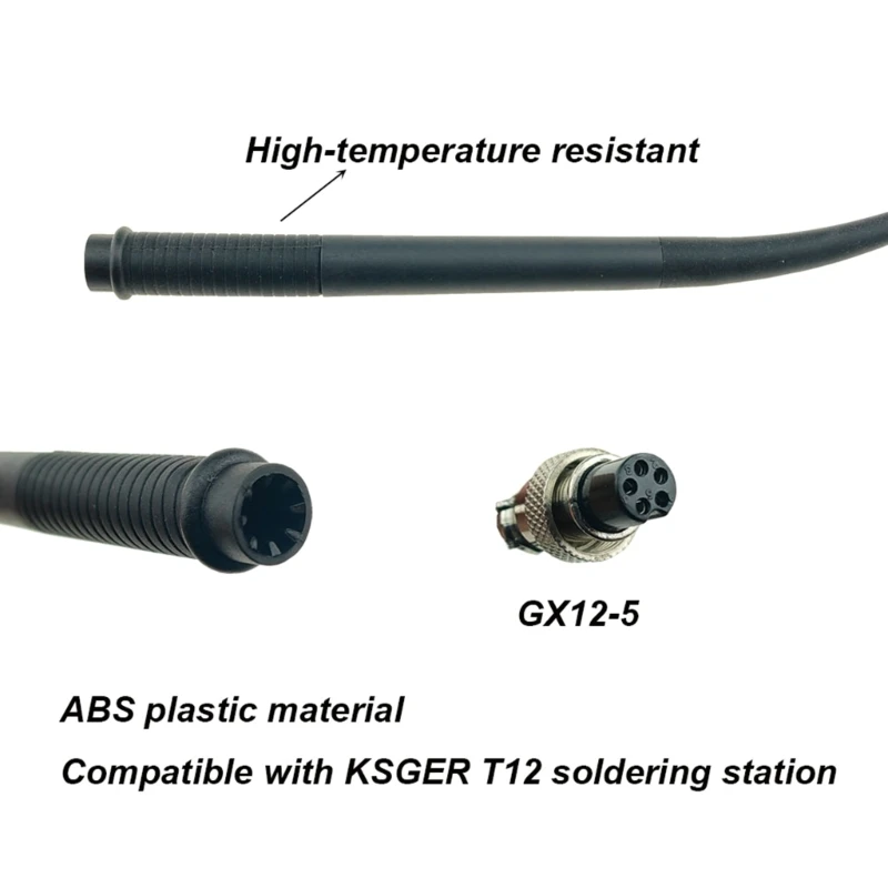 Soldering Handle 5Pin Wiring For T12 Soldering Iron Station High Temperature Resistant Silicone Handle STM32 DropShip