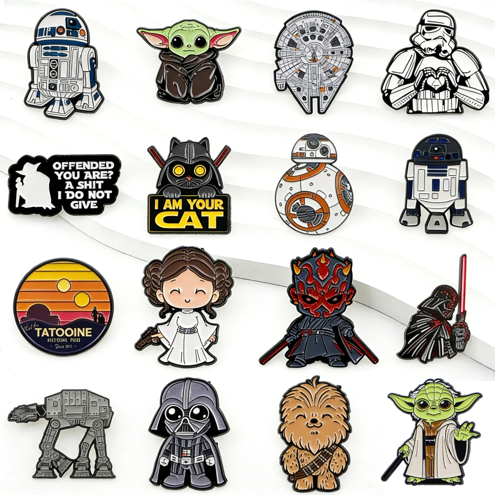 Pins de Esmalte Clásicos, Broches y Emblemas Geniales para Mochilas, Chaquetas y Sombreros, Colección Retro de Ciencia Ficción, Regalo para Fans, Accesorios de Cosplay