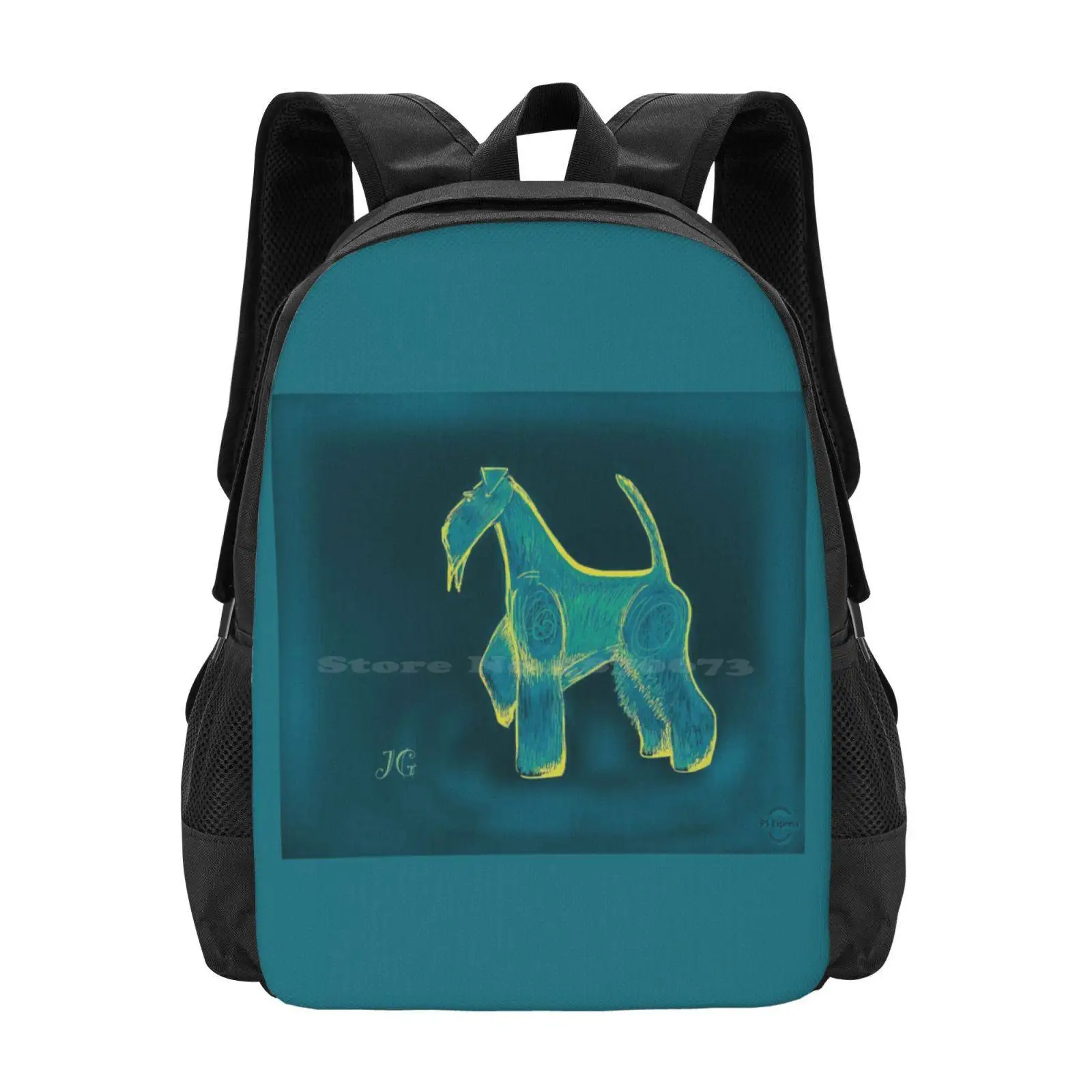 Airedale Print Hot Sale Schoolbag Backpack Fashion Bags