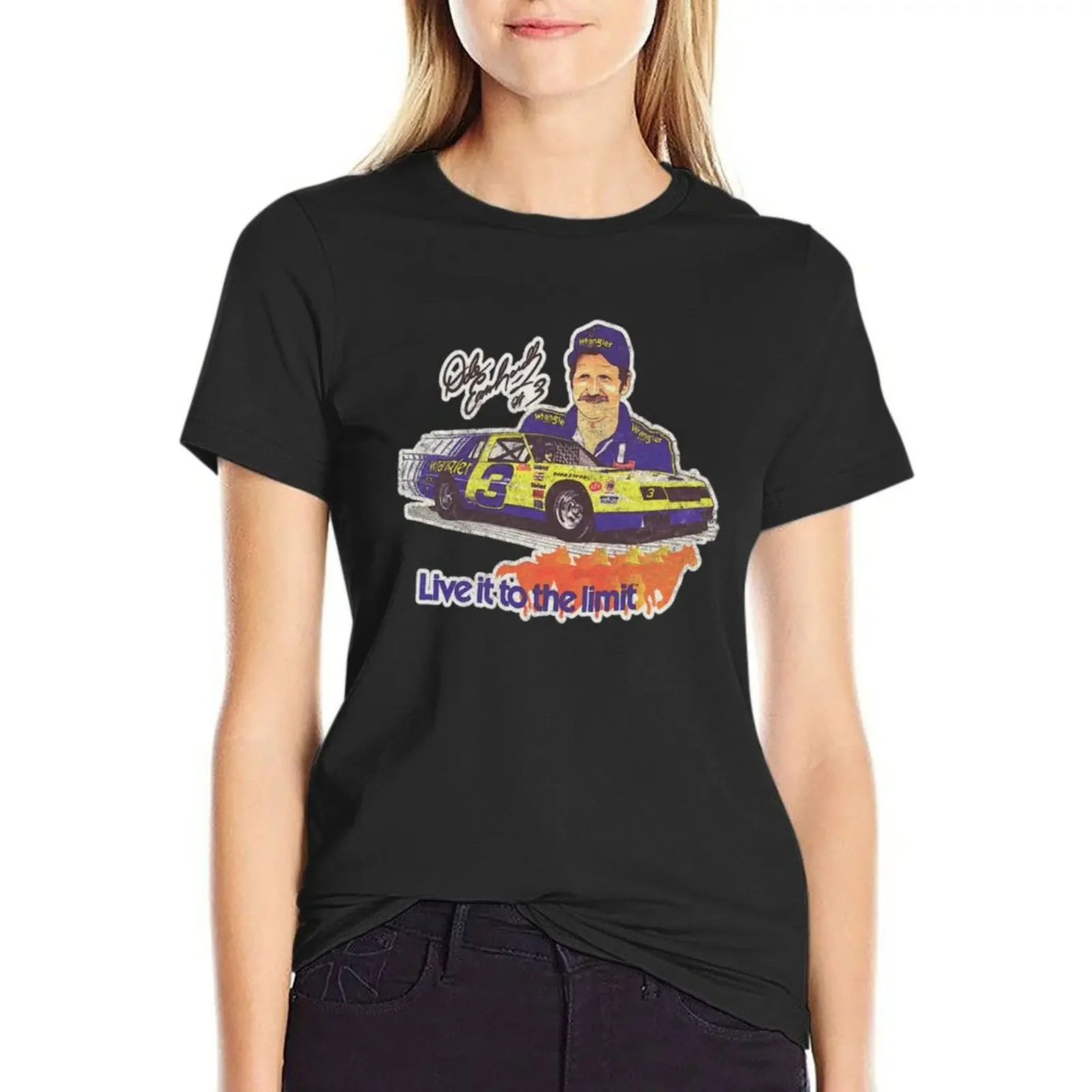 

Earnhardt Wrangler Shirt T-Shirt plus size tops animal print shirts graphic tees kawaii clothes cute t-shirts for Women