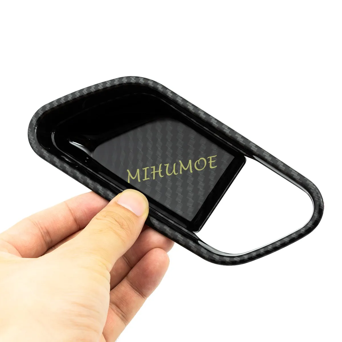 ألياف الكربون مقبض الباب الداخلي للسيارة يحيط غطاء طقم الكسوة ل 2025-2026 نيسان ركلات #3