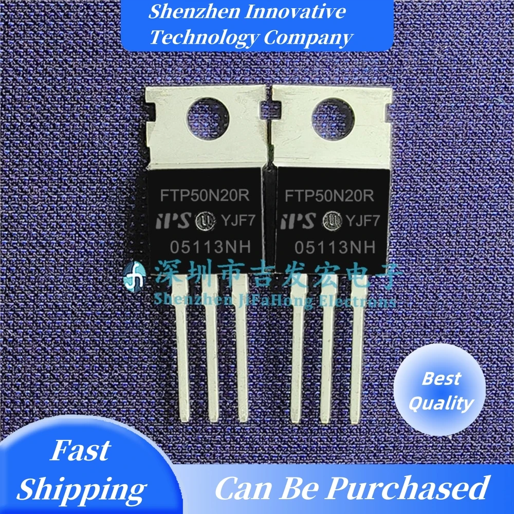 10PCS FTP50N20R  TO-220 MOS 50A 200V  In Stock