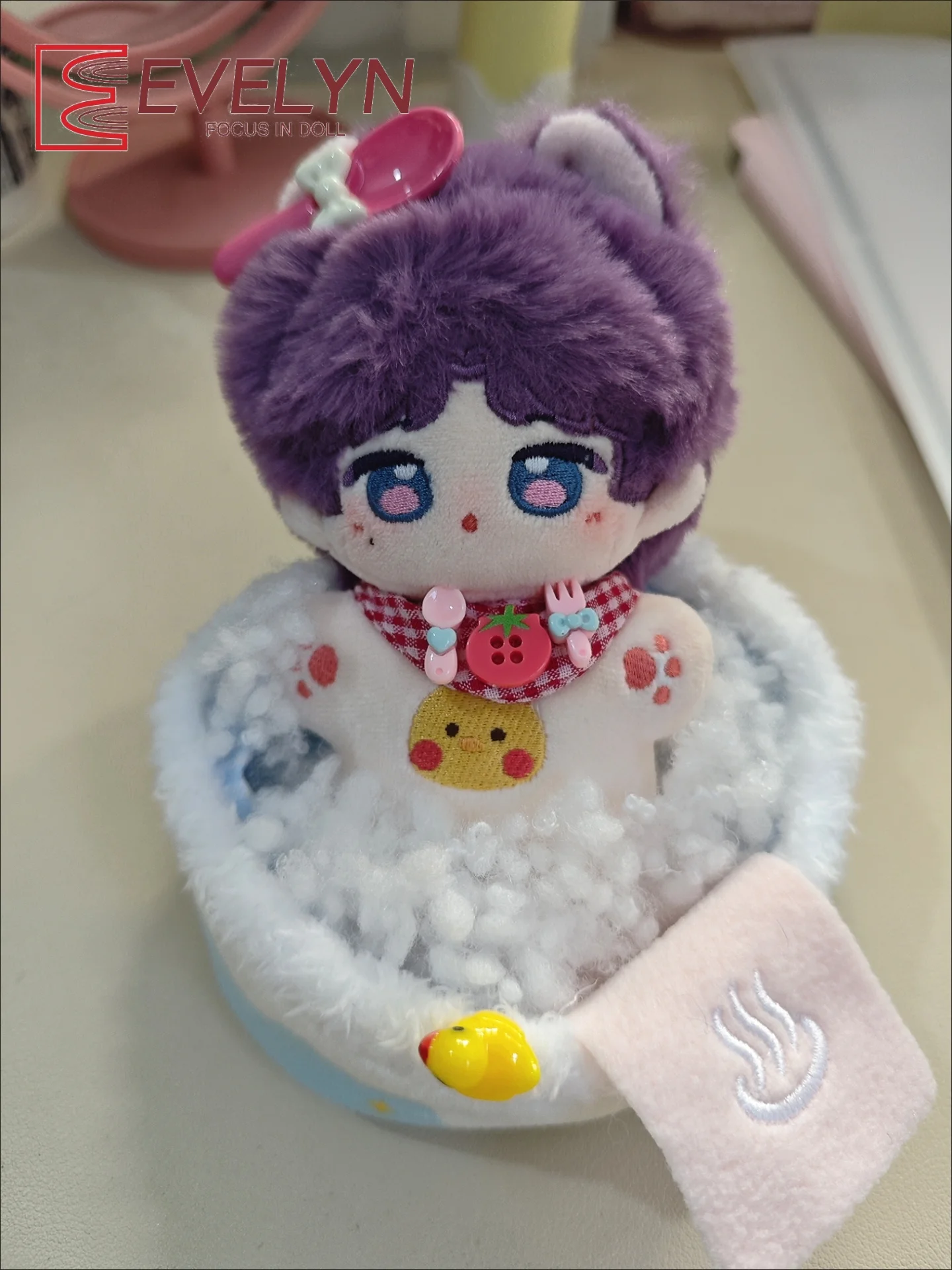 Evelyn Mode Kreative Puppe Badewanne Geeignet Für 10-13 cm Baumwolle Puppe Kleidung Dekoration Für Bär Puppe der Baden