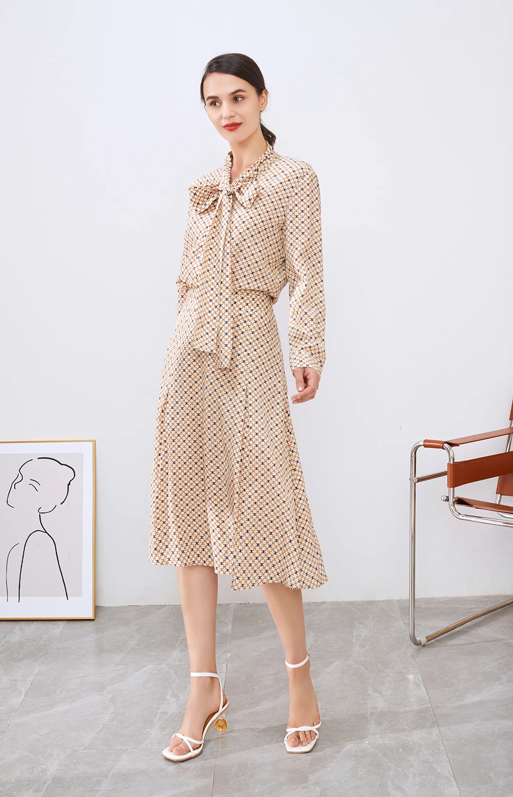 Rocwickline New Summer & Autumn Women's Shirt Mulberry Silk Celebrities Accessible Luxury Formal V-Neck Easy matching Slim Shirt