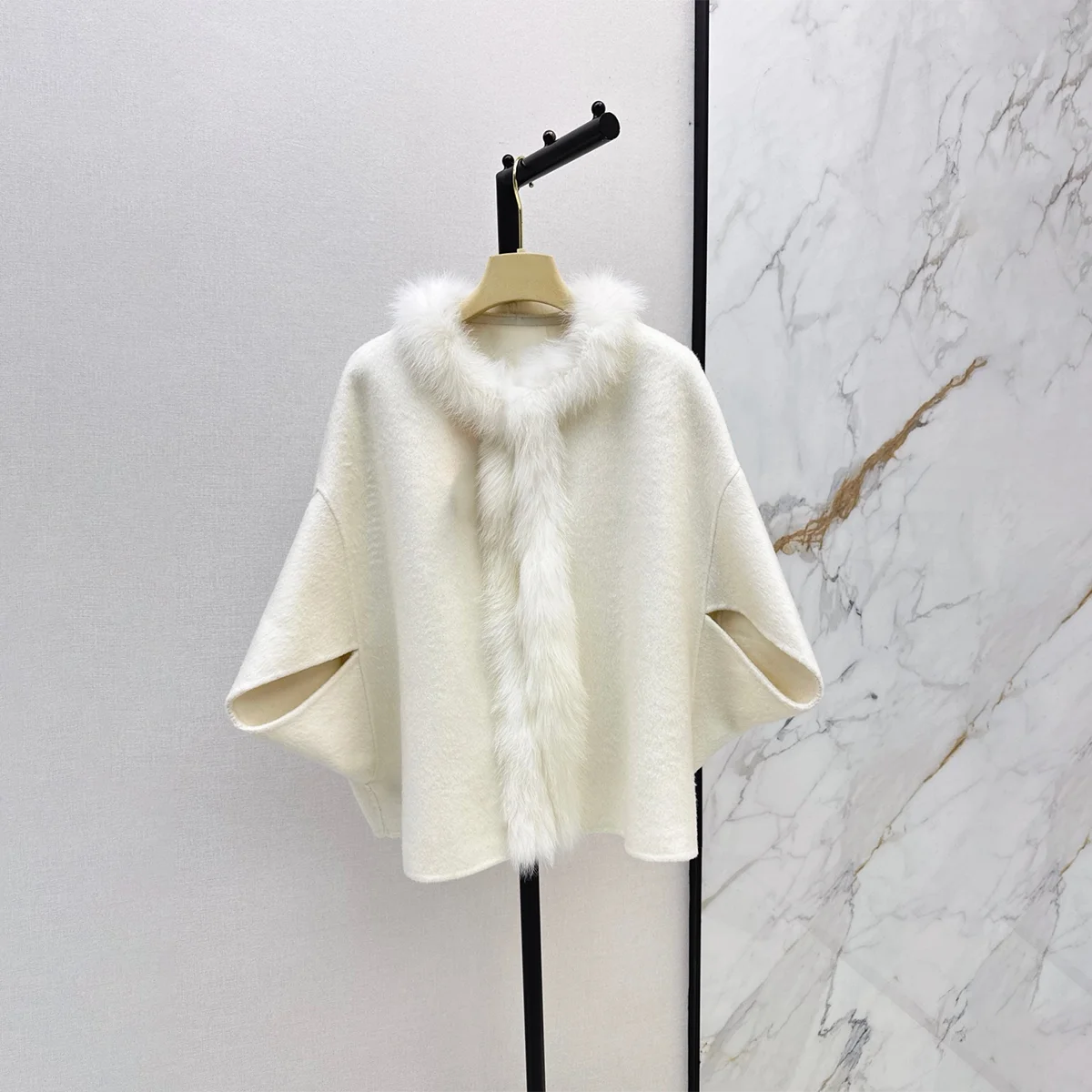 2026 high-quality women's sweet princess style shawl cloak woolen coat26929228