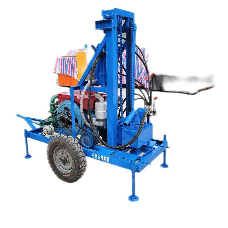 30m Underground Diesel Engine Hydraulic Mobile Portable Well Drilling Machine Small Rock Hydraulic Water Well Drilling Machine