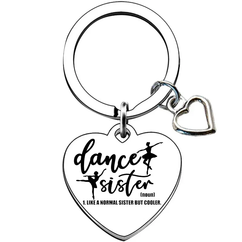 Heart Dance Instructor Keychain keyring Dance Lover Gifts Birthday Gift Key Rings