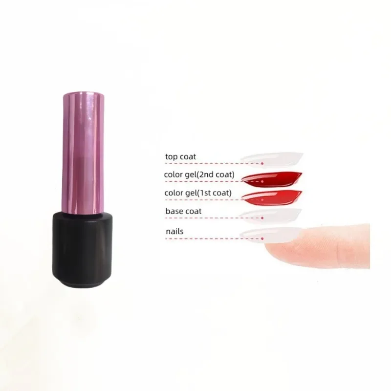8Ml * 3 Stuks Functionele Gel Nail Art Set Met Basislaag, Niet-Veeg Top En Matte Top