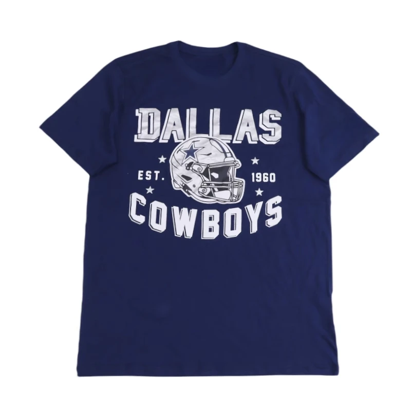 

2025 New Dallas Cowboy T-shirt Men's and women's North American Football printed crew neck summer street wear fashion