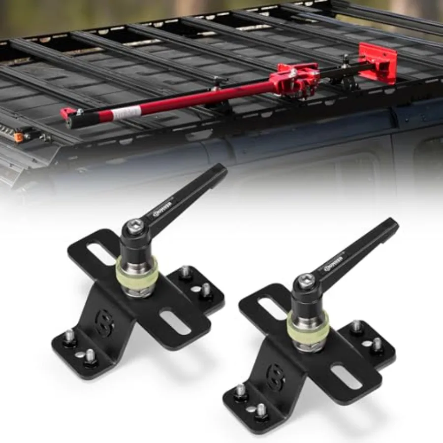 

Farm Jack Mount for Roof Rack 2 Pcs High Lift Jack Mounting Brackets Works with M6/M8 Slots and Most Standard Farm Jacks