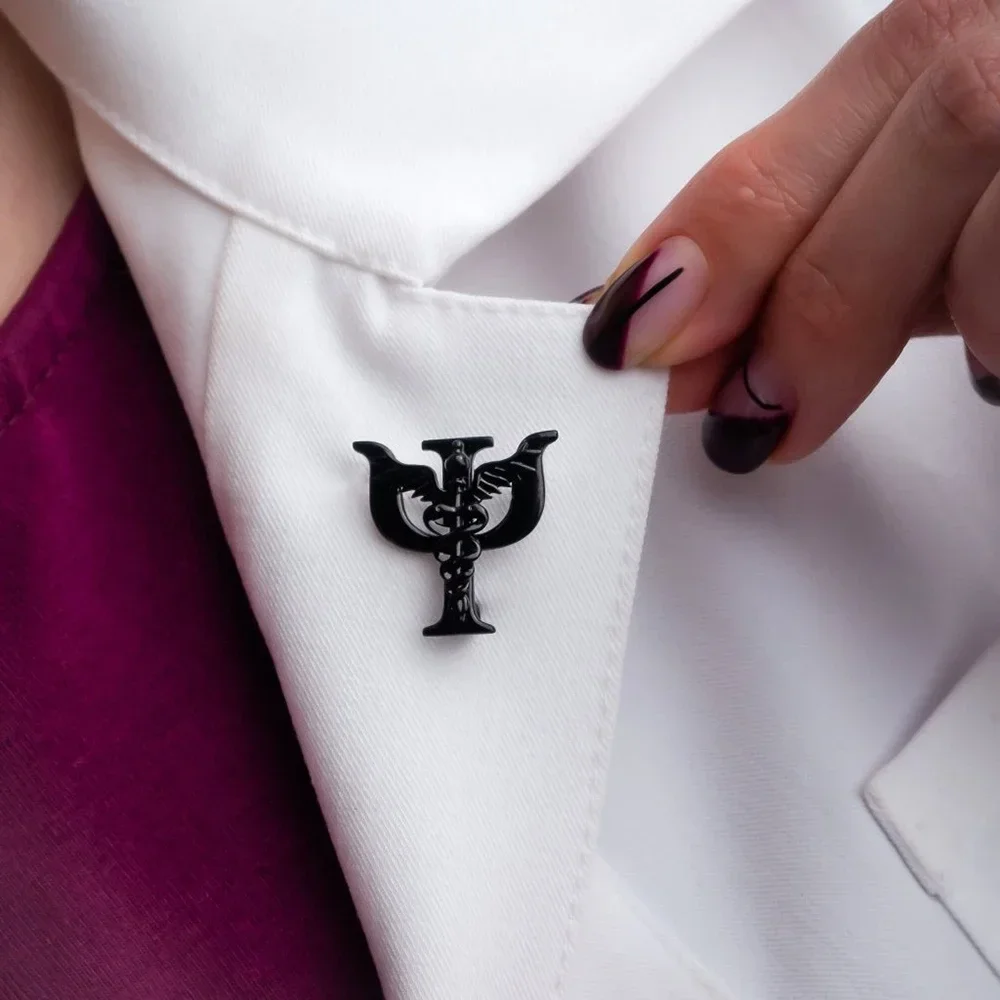 DCARZZ Medical Caduceus Brooch Pins Set  Doctor Nurse Lapel Backpack Badges Medicine Psychology Surgery Jewelry Gifts