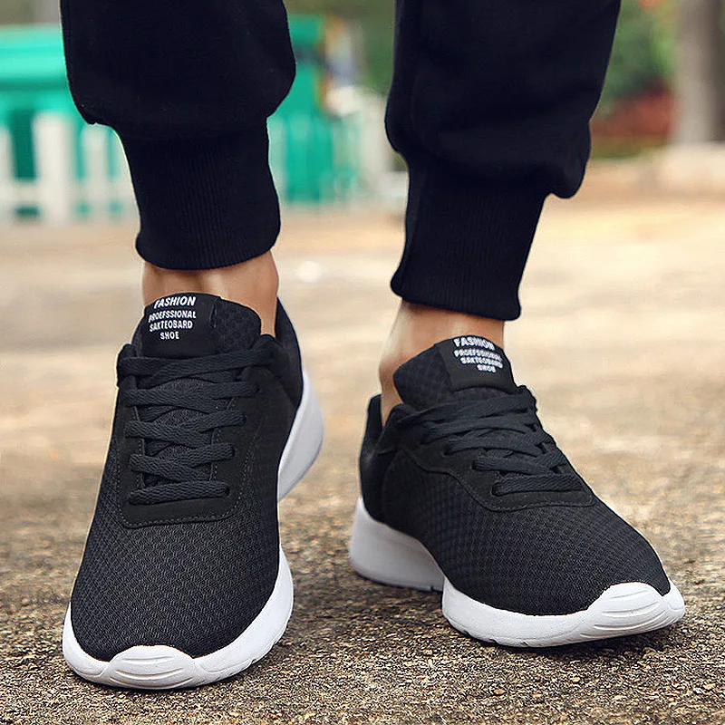 Sapatos casuais com renda para homens, leves, confortáveis, respiráveis, tênis de caminhada, novo, outono, 2021