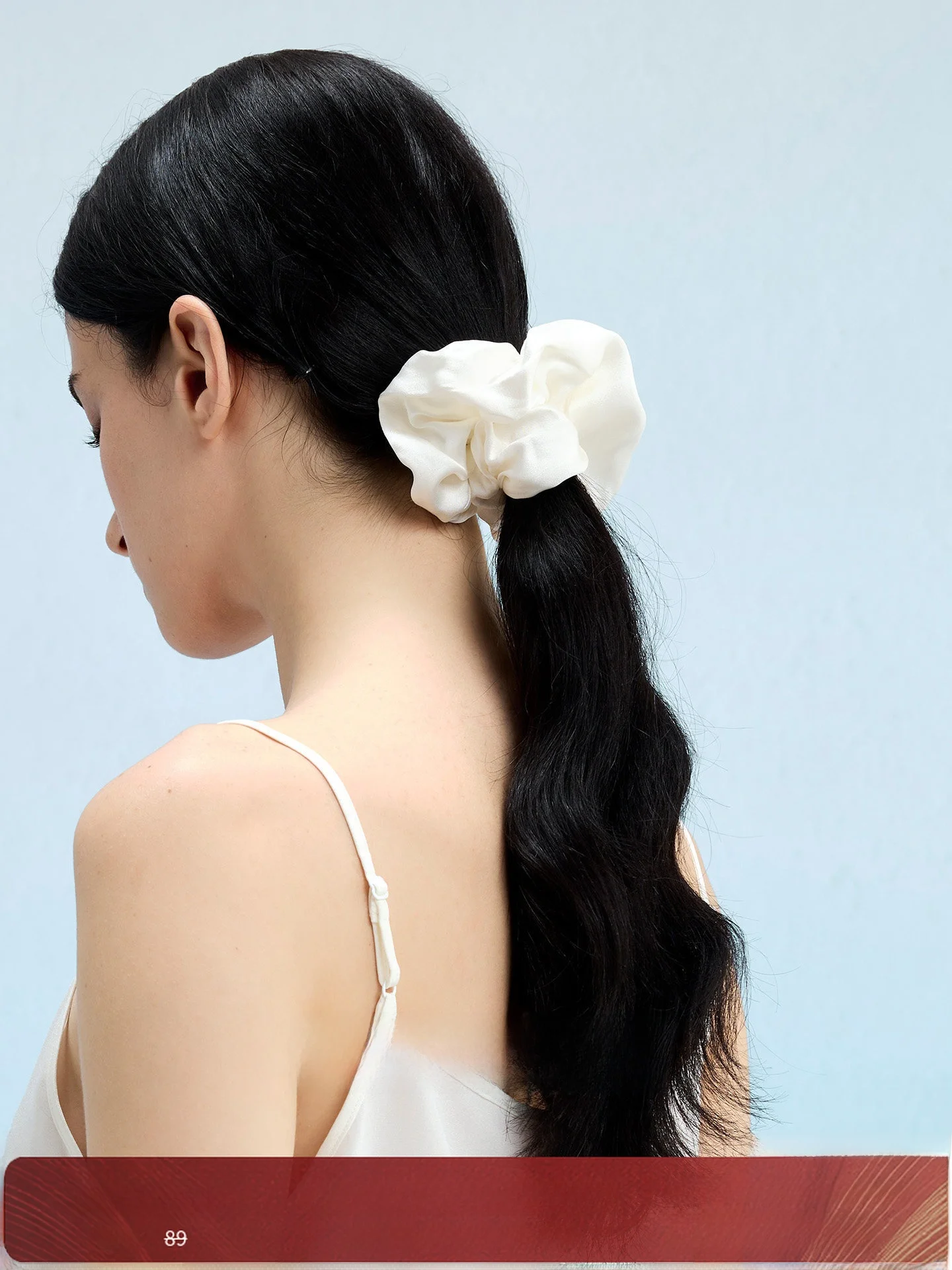 シルク両面サテンヘアゴム女性用シンプルな純色大きなリボン夏新作ファッショナブルなエレヘアアクセサリー