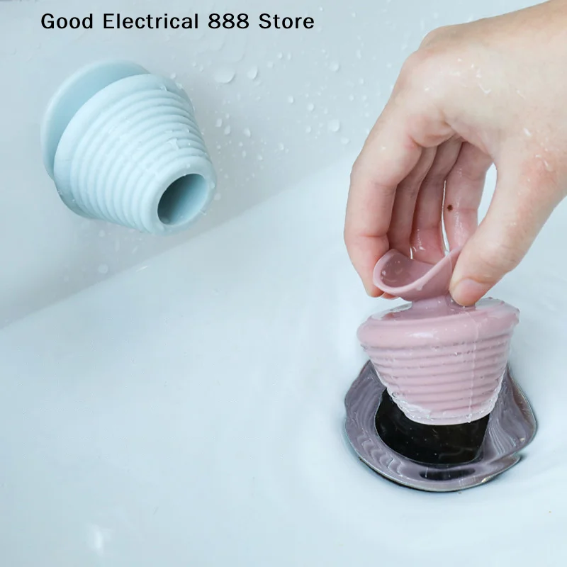 Universal Silicone Bathtub Stopper Kitchen Bathroom Replacement Sink Drain Anti Clogging Bath Plug Stopper Bathroom Accessorie