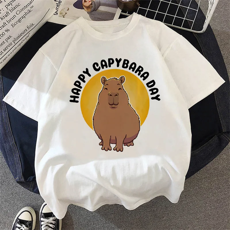 

3D Funny Animal Capybara Printing T Shirt For Men Kid Fashion Streetwear Capybara Lovers Short Sleeves Harajuku Clothing Tee Top