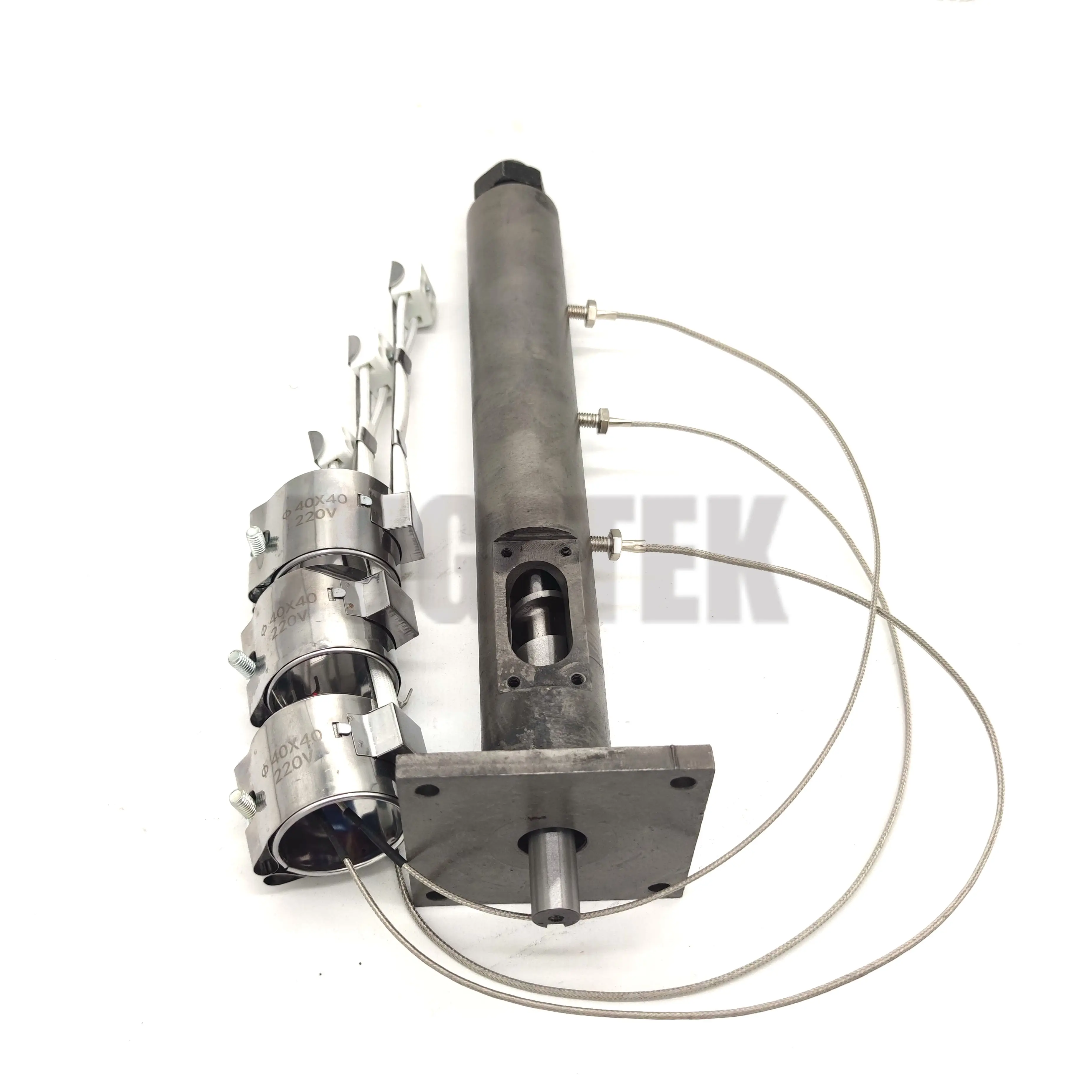 20mm Dia Extruder Screw and Barrel with 1.75/3mm Nozzle Kit and 3x D40L40 220V 150W Band Heaters